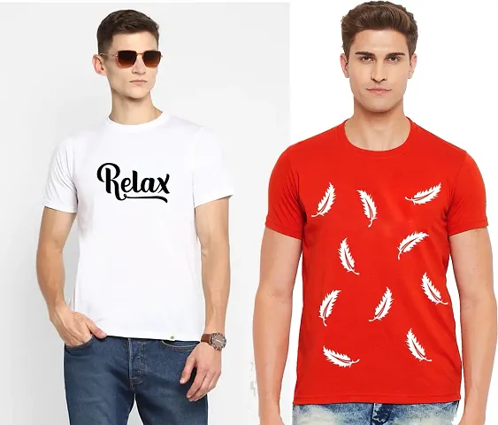 Reliable Blend Round Neck Tees For Men