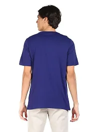 Reliable Blue Cotton Blend Printed Round Neck Tees For Men-thumb2