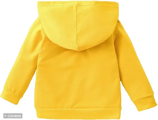 Stylish Yellow Cotton Blend Hood  Top And Track Pant boys or Girls-thumb2