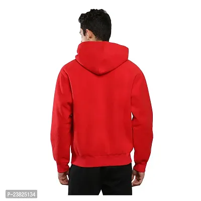 Elegant Red Cotton Blend Printed Long Sleeves Hoodies Sweatshirts For Men-thumb2