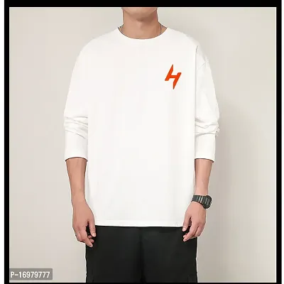Reliable White Cotton Blend Printed Round Neck T-Shirt For Men