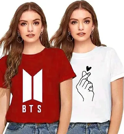 ladies bts tshirt half seleves combo