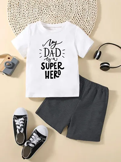 Trendy Blend T-Shirts with Shorts For Boys