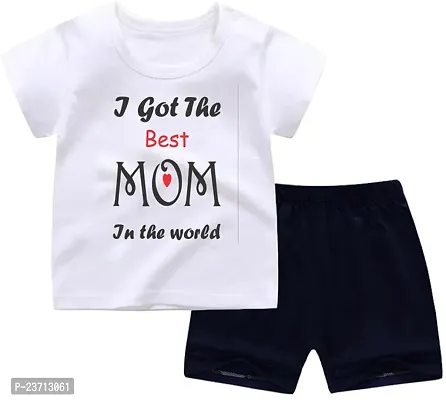 Stylish Fancy Cotton Blend Printed T-ShirtS With Shorts For Boys