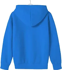 Stylish Blue Cotton Blend Hood  Top And Track Pant boys or Girls-thumb1