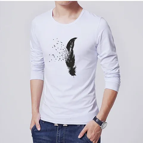 Reliable Blend Round Neck Tees For Men