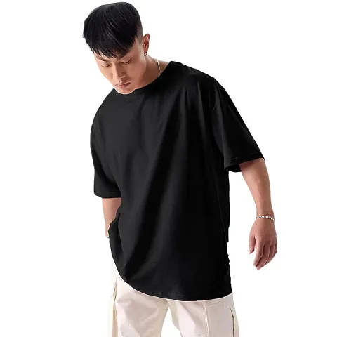 Stylish Cotton Round Neck Oversized T-Shirt For Men