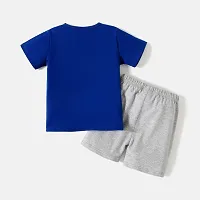 Stylish Fancy Cotton Blend Printed T-ShirtS With Shorts For Boys-thumb1