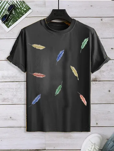 Reliable Blend Round Neck Tees For Men