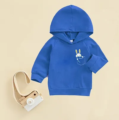 Fabulous Blue Cotton Blend Sweatshirt For Boys