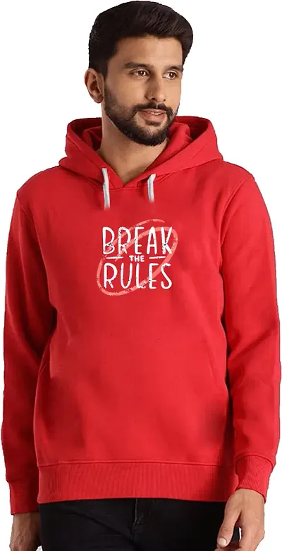 Classy And Stylish Red Printed Hoodies For Men