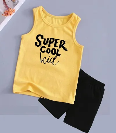 Stylish Fancy Blend T-ShirtS With Shorts For Boys