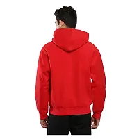 Elegant Red Cotton Blend Printed Long Sleeves Hoodies Sweatshirts For Men-thumb1