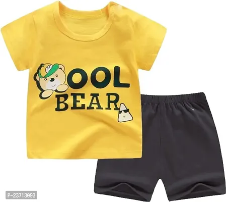 Stylish Fancy Cotton Blend Printed T-ShirtS With Shorts For Boys