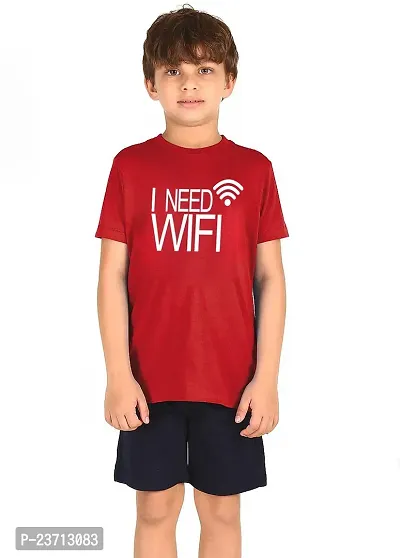 Stylish Fancy Cotton Blend Printed T-ShirtS With Shorts For Boys