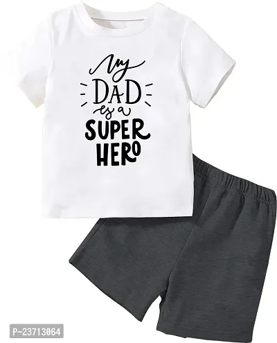 Stylish Fancy Cotton Blend Printed T-ShirtS With Shorts For Boys-thumb0