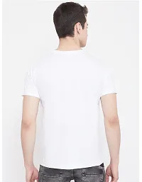 Reliable White Cotton Blend Printed Round Neck T-Shirt For Men-thumb1