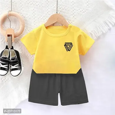 Stylish Fancy Cotton Blend Printed T-ShirtS With Shorts For Boys