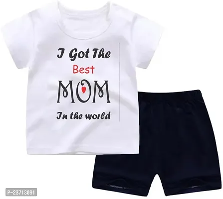 Stylish Fancy Cotton Blend Printed T-ShirtS With Shorts For Boys