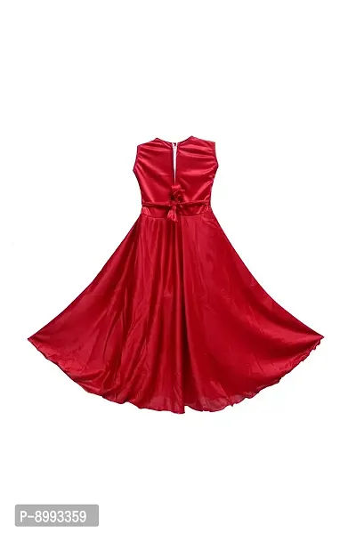 Princeandprincess Girls' Midi Dress (Benkils1_marun_20_Red_3-4 Years)-thumb4