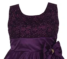 Princeandprincess Girl's Column Midi Dress ( Longfrock1_purple_16 _ Purple _ 18-24 Months )-thumb2