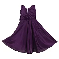 Princeandprincess Girl's Column Midi Dress ( Longfrock1_purple_16 _ Purple _ 18-24 Months )-thumb1