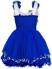 Clobay Girls' Knee Length Dress (7gulab_blue_20(20)_Blue_1-2 Years)-thumb1