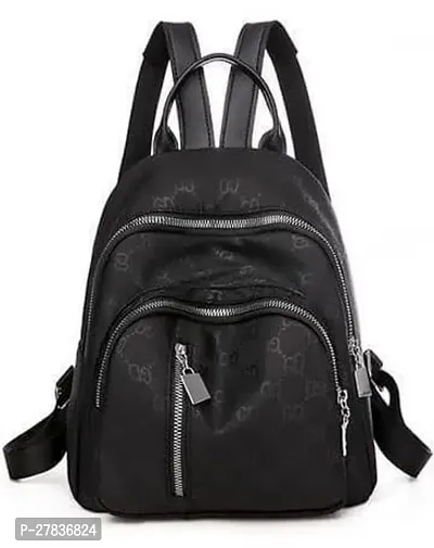 Stylish Black Leather Backpacks For Women-thumb0