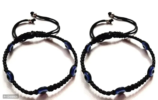 Buy Jyokrish Handmade Adjustable Black Thread Knot Anklet with 5 Blue evil  eye For Women, girls, Nazariya, Anklet, Payal, Nazar Battu, Anklet For  Teenager, Free Size