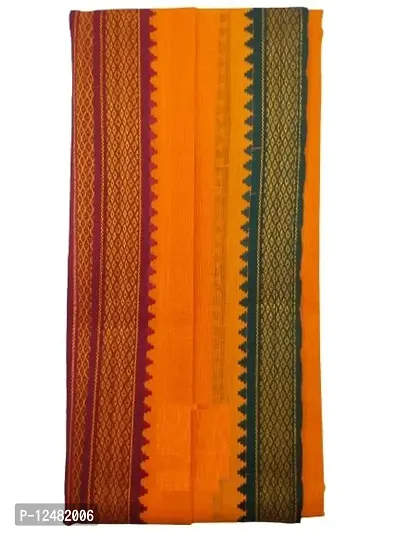 Jyokrish Yellow Bath Towel Bengal 100% Pure Cotton Super Soft for Men | Women | Baby Stylish Soft |Comfortable Traditional Gamchha | Angochha | Lightweight |Unique Striped Design |Pack of 1-thumb2