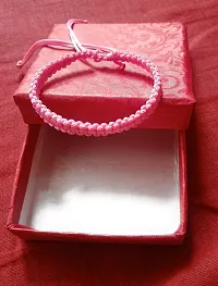 Jyokrish Handmade Adjustable Pink Thread Bracelet For Unisex |Women | Girls |Boys |Men Bracelet | |Free Size |Pack of 1Lucky protection-thumb2