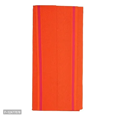 Jyokrish Orange Gamcha Bath Towel Bengal 100% Pure Cotton Super Soft for Men | Women | Baby Stylish and Comfortable Traditional Gamchha/Angochha | Lightweight |Pack of 1-thumb0