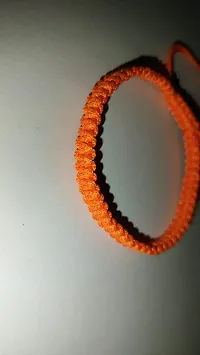 Jyokrish Handmade Adjustable Thread Nazariya Bracelet For Unisex |Women | Girls |Boys |Men Bracelet | |Free Size |Pack of 1Lucky protection (Orange)-thumb3