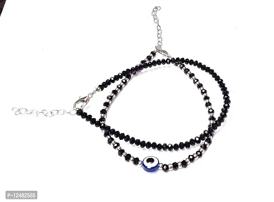 Buy Jyokrish Handmade Adjustable Black Thread Knot Anklet with 5 Blue evil  eye For Women, girls, Nazariya, Anklet, Payal, Nazar Battu, Anklet For  Teenager, Free Size