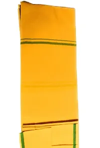 Jyokrish Yellow Gamcha Bath Towel Bengal 100% Pure Cotton Super Soft for Men | Women | Baby Stylish and Comfortable Traditional Gamchha | Angochha | Lightweight |Pack of 1-thumb1