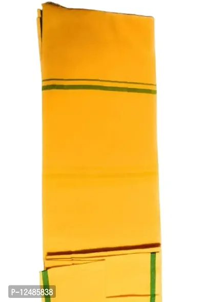 Jyokrish Yellow Gamcha Bath Towel Bengal 100% Pure Cotton Super Soft for Men | Women | Baby Stylish and Comfortable Traditional Gamchha | Angochha | Lightweight |Pack of 1-thumb2