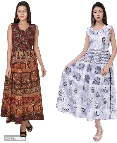 Fancy Cotton Kurtas For Women Pack Of 2