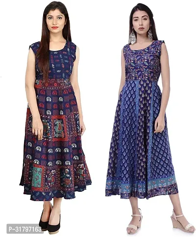 Fancy Cotton Kurtas For Women Pack Of 2