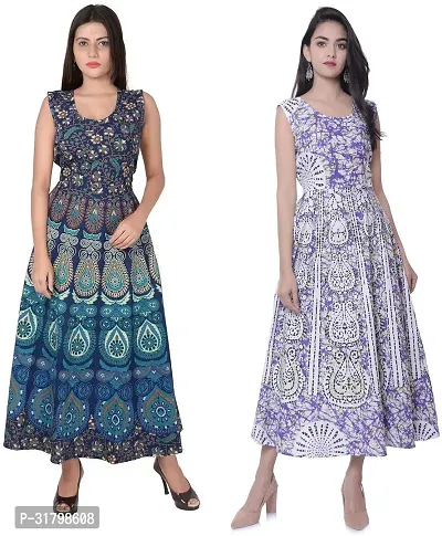 Fancy Cotton Kurtas For Women Pack Of 2