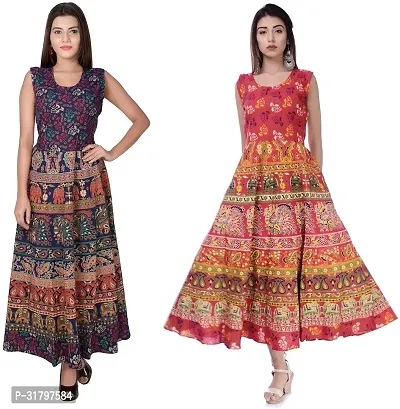 Fancy Cotton Kurtas For Women Pack Of 2