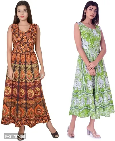 Fancy Cotton Kurtas For Women Pack Of 2