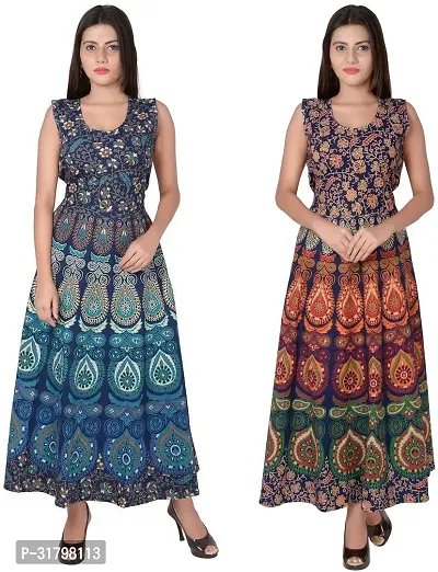 Fancy Cotton Kurtas For Women Pack Of 2