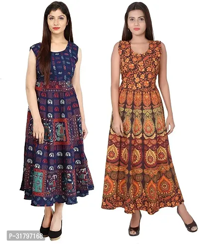 Fancy Cotton Kurtas For Women Pack Of 2