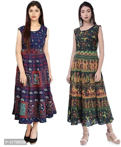 Fancy Cotton Kurtas For Women Pack Of 2