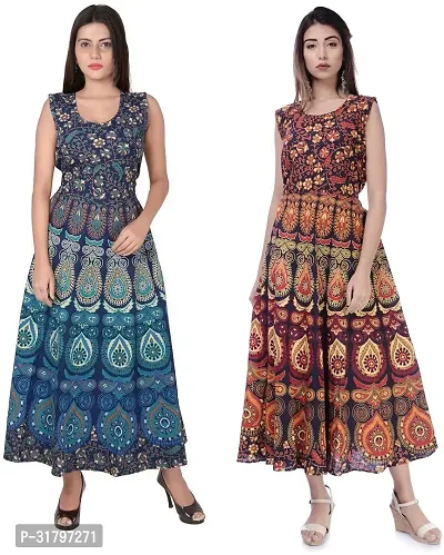 Fancy Cotton Kurtas For Women Pack Of 2