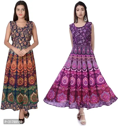 Fancy Cotton Kurtas For Women Pack Of 2