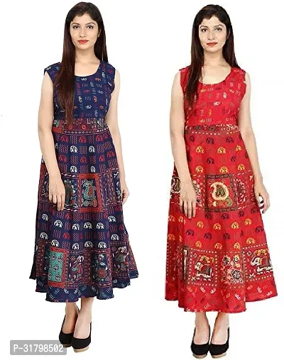 Fancy Cotton Kurtas For Women Pack Of 2-thumb0