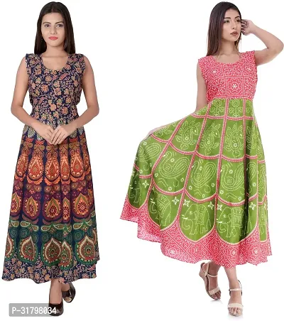 Fancy Cotton Kurtas For Women Pack Of 2