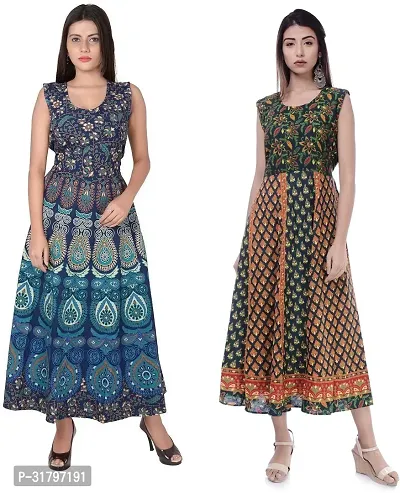 Fancy Cotton Kurtas For Women Pack Of 2