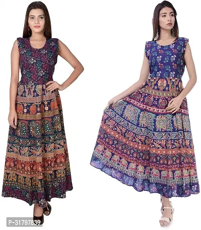 Fancy Cotton Kurtas For Women Pack Of 2